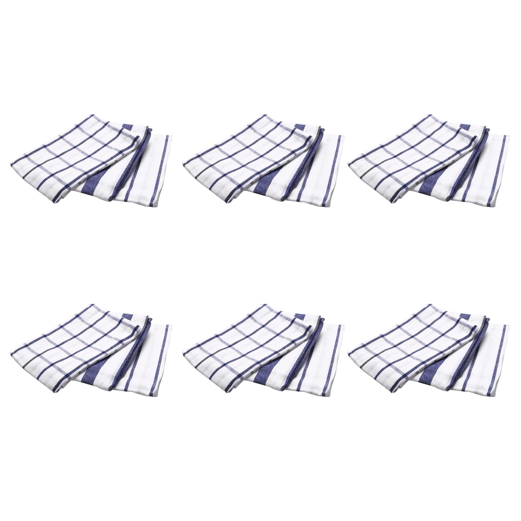 18 Pezzi di Alta qualità Blu Plaid Un Righe Strofinaccio Asciugamano da Cucina Tovagliolo Tovaglia 100% Cotone Tessuto