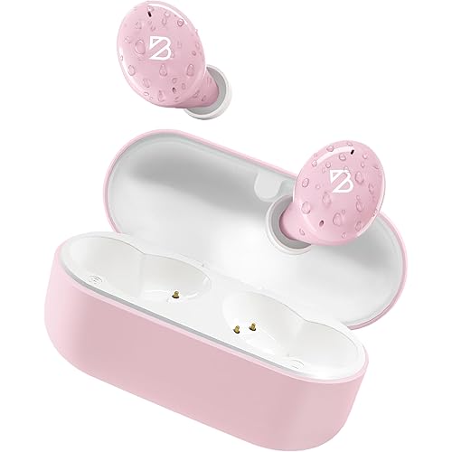 Back Bay Audio Tempo 30 Wireless Earbuds for Small Ears - Award-Winning Sound, Sweatproof Bluetooth Earbuds, Comfortable Ear Buds for Women, Pink Earphones Small Ear Canals, Long Battery Headphones