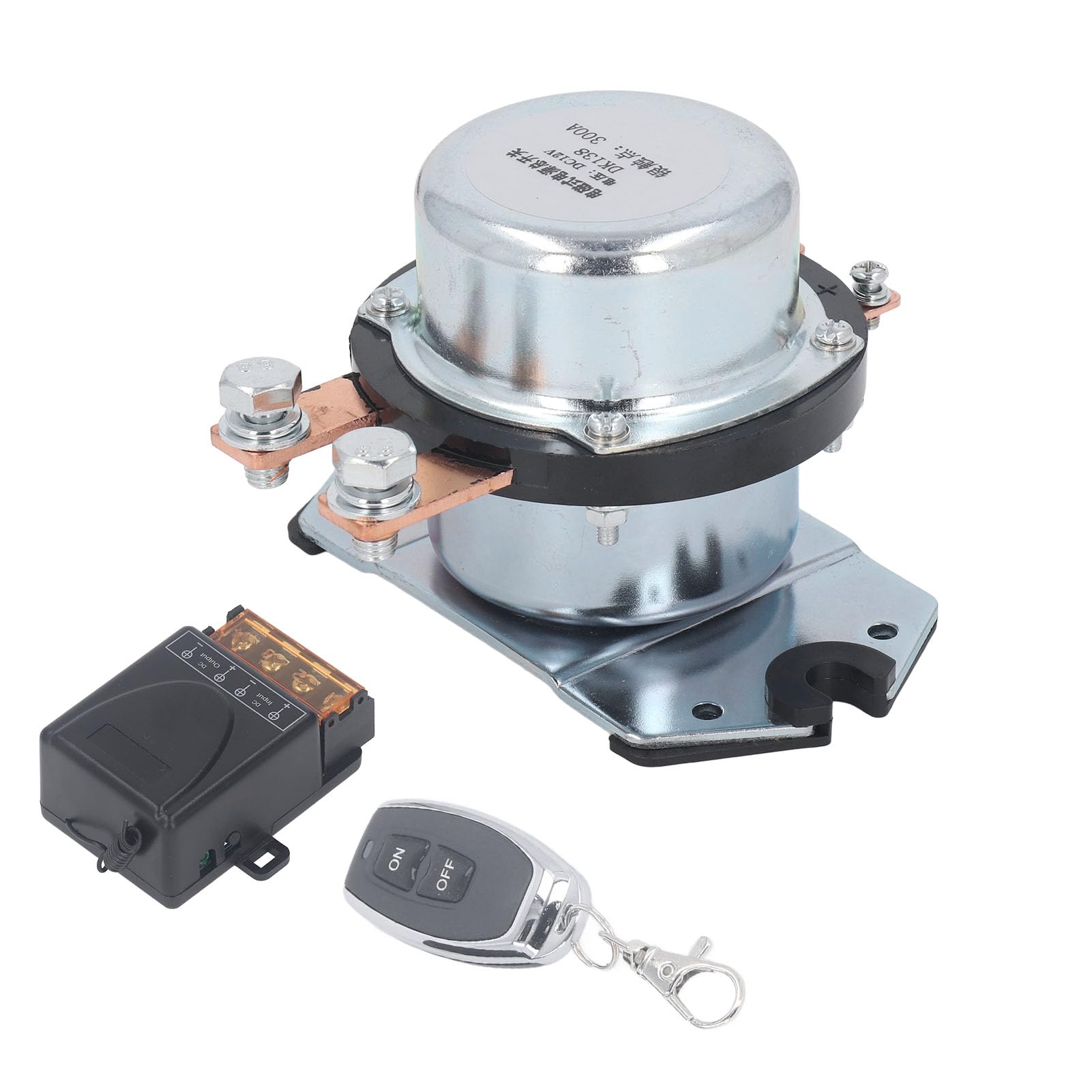 Ejoyous Relé Solenoide de 12 V Contactos de Aleación de Plata Interruptor de relé de Arranque 300 A Latón Bobina de 8 W para Motor de Luz de Coche ATV Vehículo Todoterreno Cortacésped Tractor de