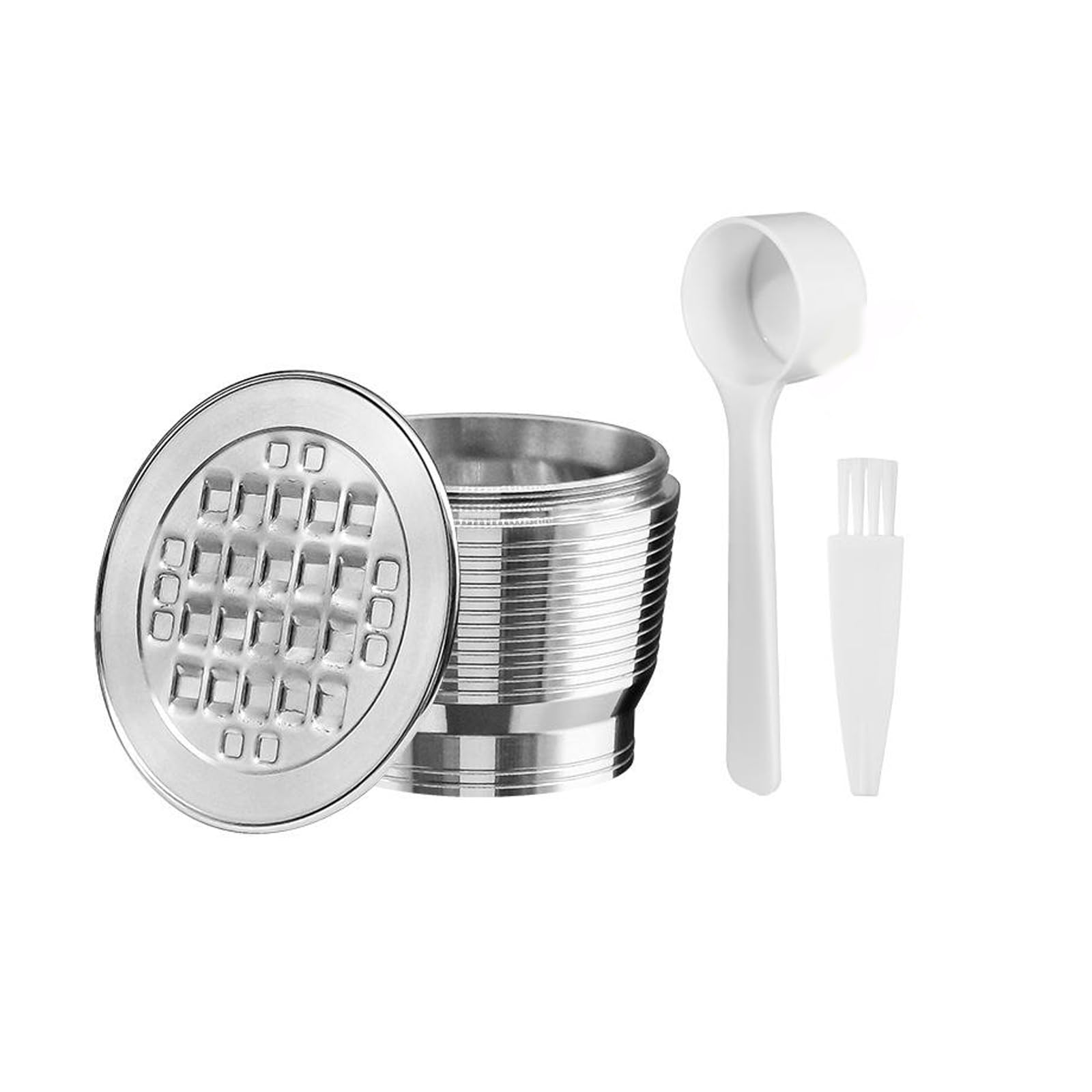 Xinsheinelry Stainless Steel Coffee Pods Cup with Lid Refillable Portable Brewing Accessories