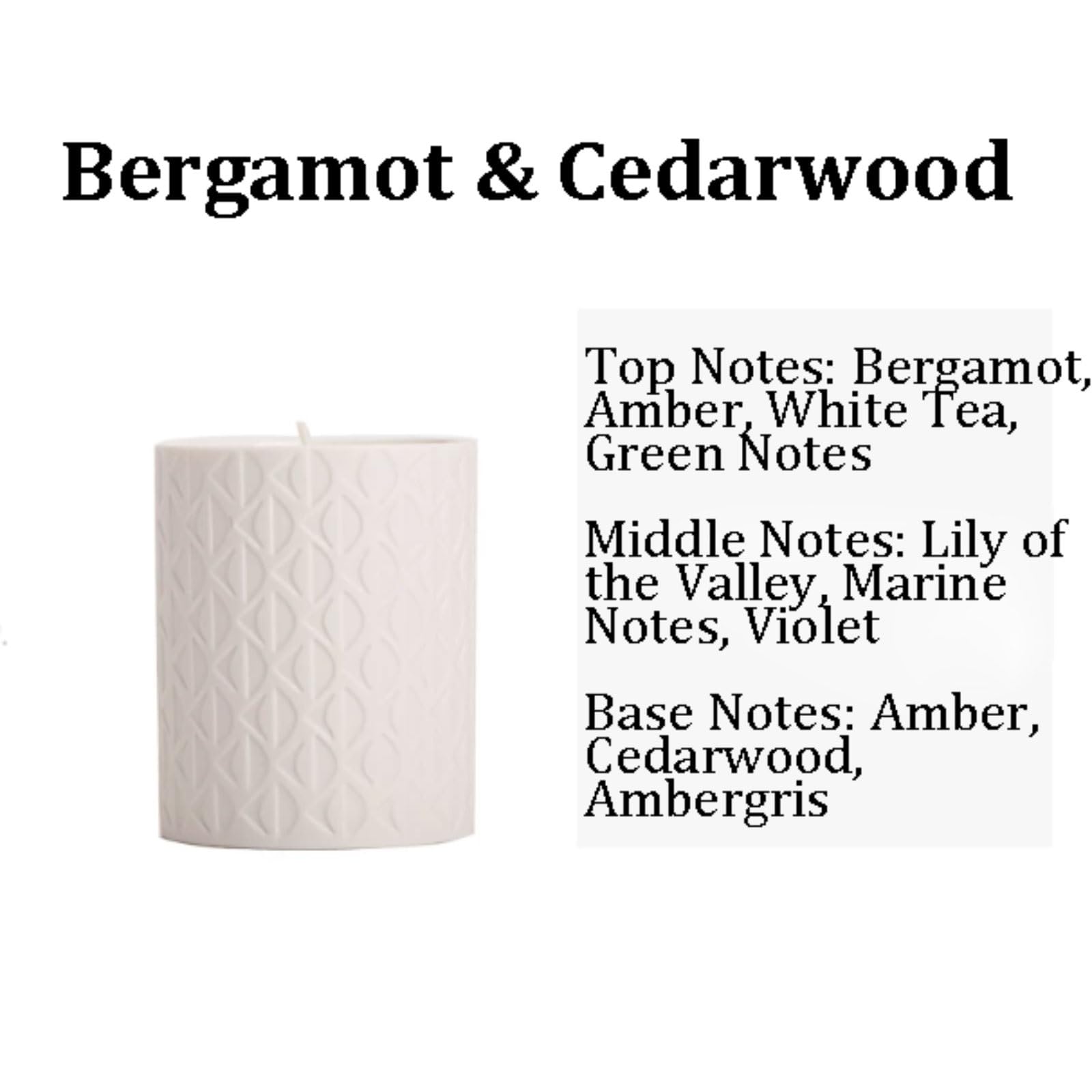 Velas de cerámica, velas en tarro blancas modernas, vela de aromaterapia reutilizable, combustión limpia, larga duración for el hogar perfumadas(Bergamot Cedarwood)