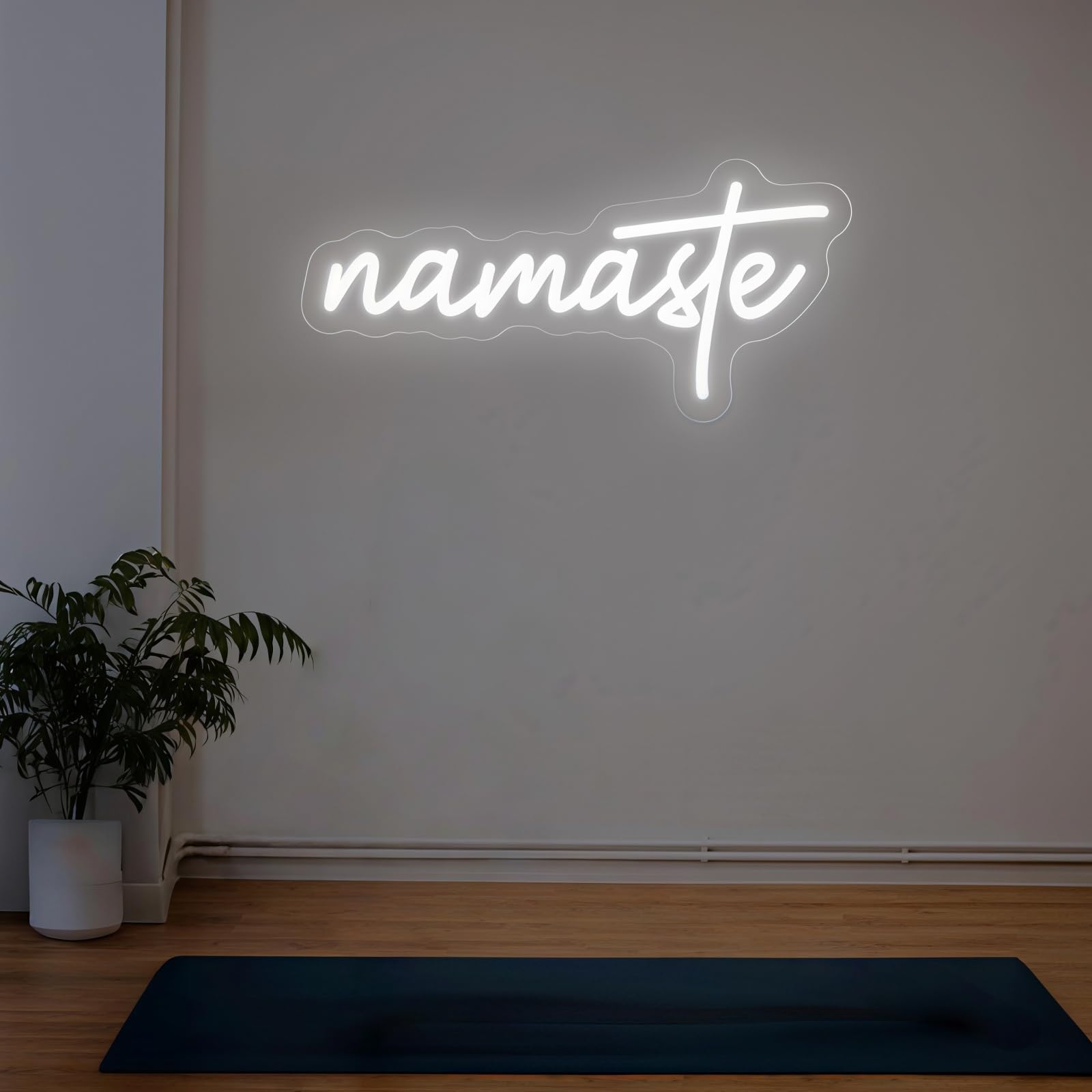 Namaste Neon Sign Yoga LED Neon Lights for Home Meditation Room Fitness Studio Yoga Room Pilates Classroom Gym Wall Decor