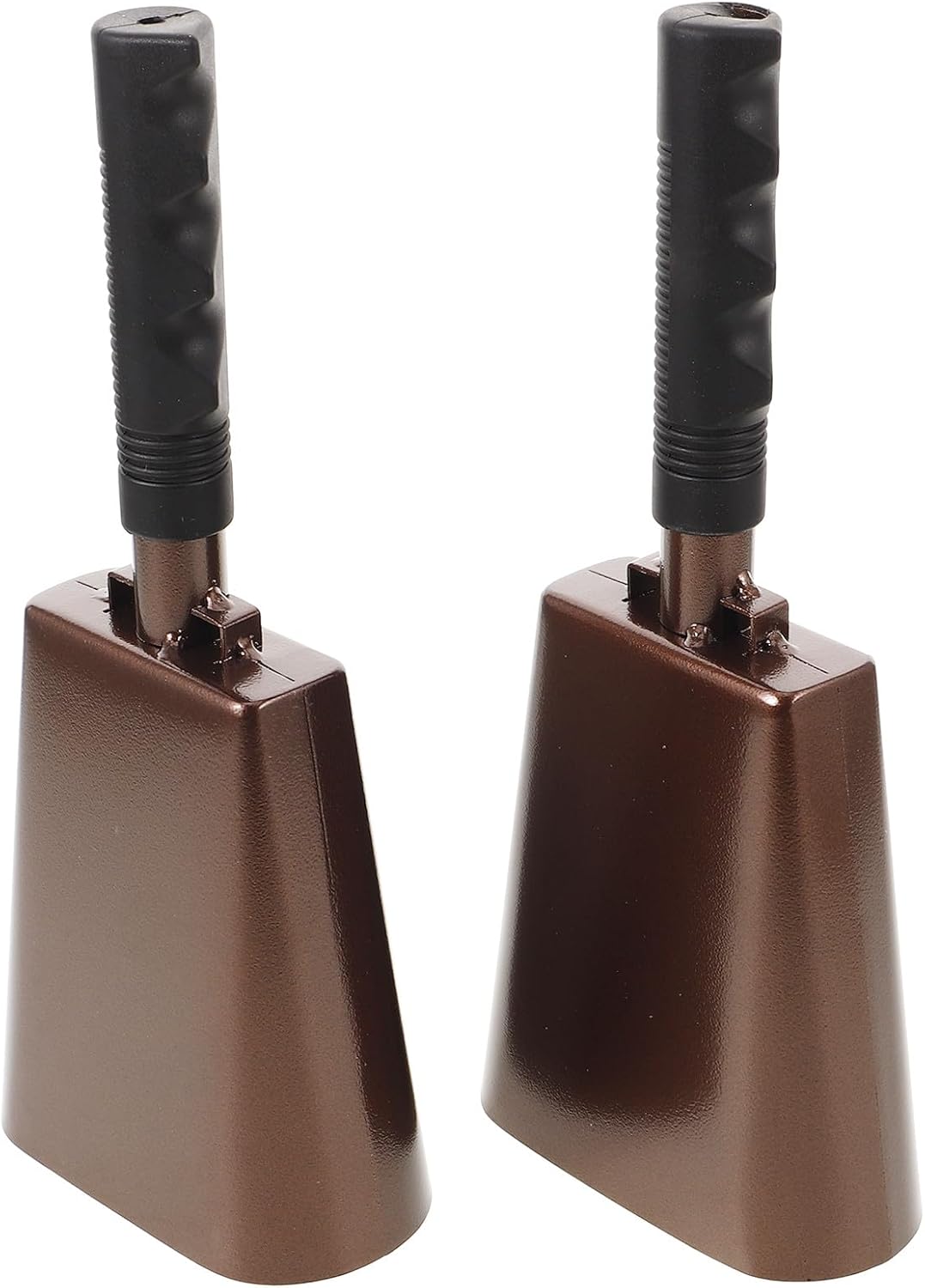 Vaguelly Cowbell Noise Maker with Handle, Pair of Metal Cowbells for Sporting Events, Football Games, and Party Cheering Hand Bells for Fan Support and Game Day Celebration