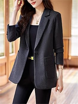 Amazon.com: Solid Blazers for Women Turn Down Collar Coats