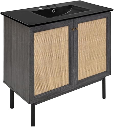 Vista 194 de Swiss Madison Classe - Lavabo de baño de roble de 24 pulgadas incluido