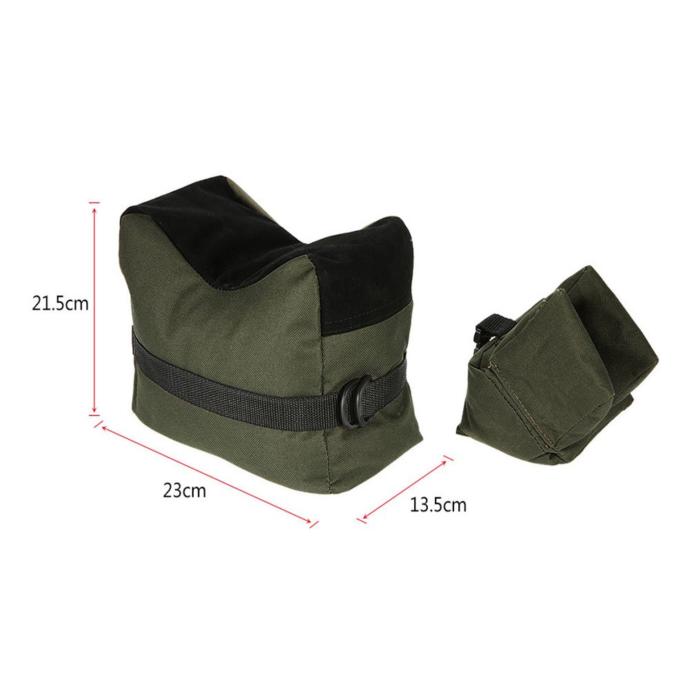Soportes para Armas Resto Bolsa Apoyo de Arma Banco de Tiro Delantero Trasero,Bolsa combinada Delantera y Trasera con construcción Duradera y Resistente al Agua para Exteriores, Rango, Tiro,Caza,Verde