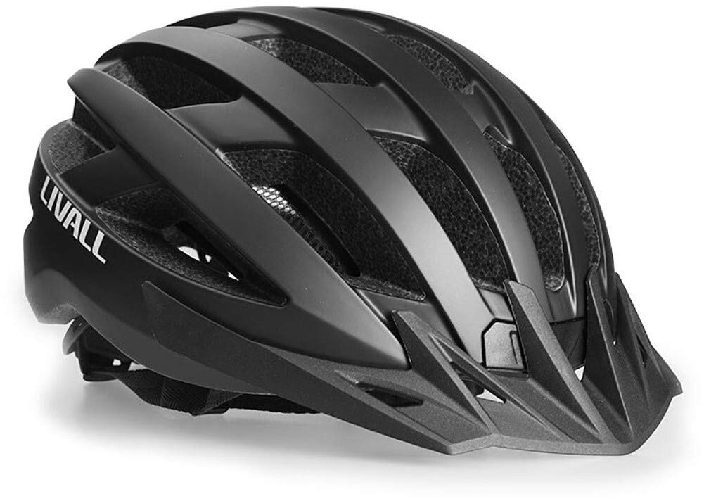 Livall Unisex – Erwachsene MT1 Musik, Rücklicht, Blinker, Navigation, Anruffunktion und SOS-System Fahrradhelm, mattschwarz, 54-58cm 