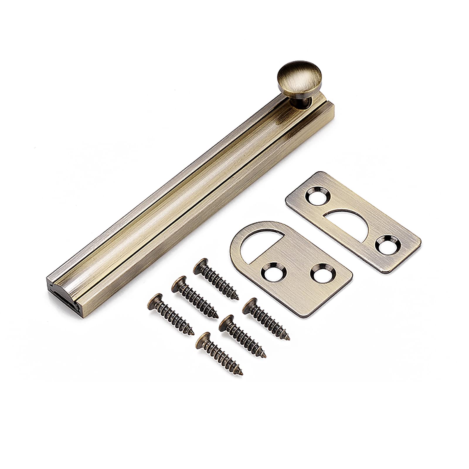 Cgjsefh Green Patina Door Latch, Slide Door Bolt Solid Copper Latch Buckle Invisible Bedroom Barn Lock Cupboards Workshop(,4In)