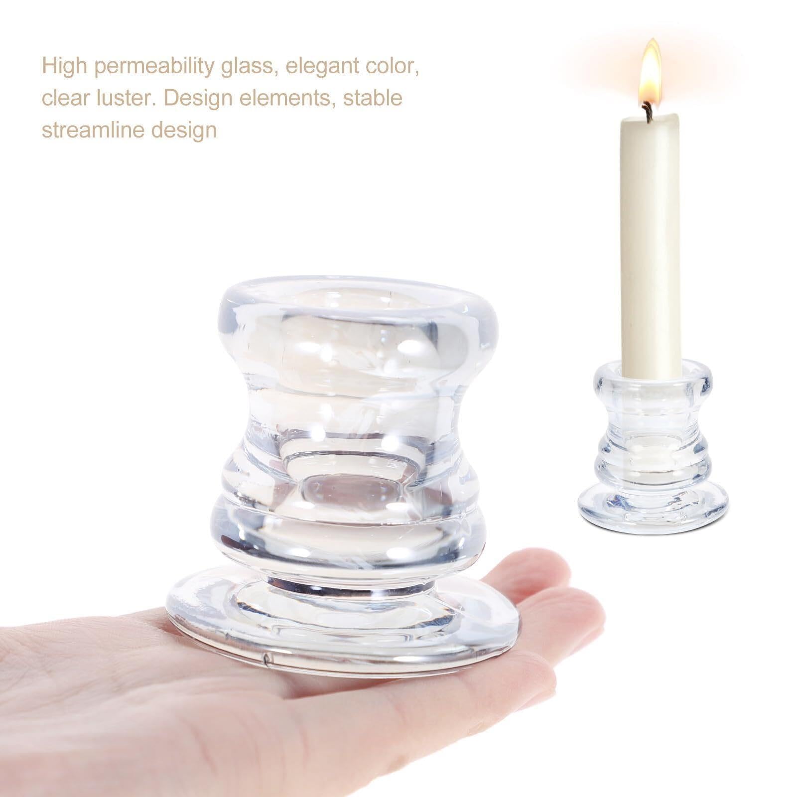 Portacandele Portacandele in Vetro da 4 Pezzi for Accenti Tavolo con luci tè Decorazioni per la mensola del Camino