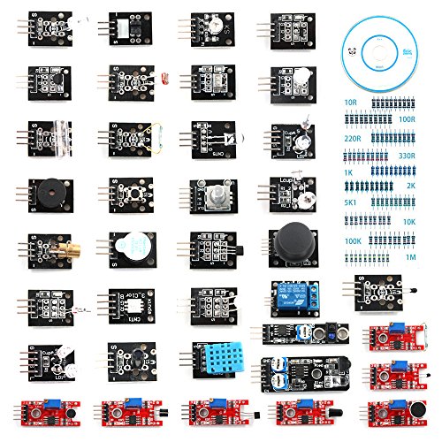 HWAYEH UNO Project Super Starter Kit for Arduino UNO R3 Mega2560 Nano，Suitable for DIY Enthusiasts and School Teaching kit (37 in 1 Sensor Kit)
