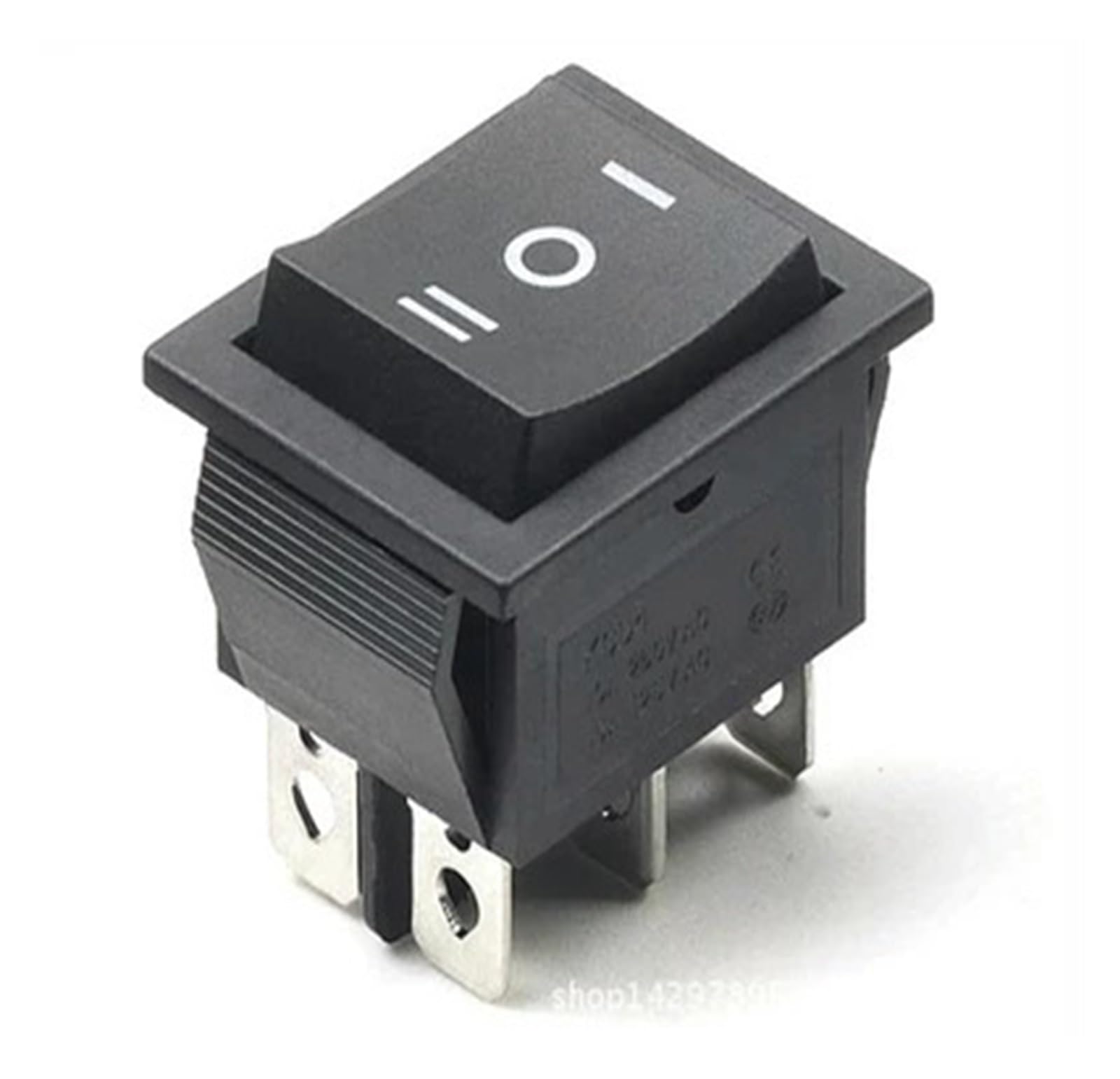 ZDVHOMCB 1pcs DIY Rocker Switch Power Switch Boat 3 Position 6Pin Button Latching with Lamp Light KCD4 16A 250VAC/ 20A 125VAC On-Off-on(Green)