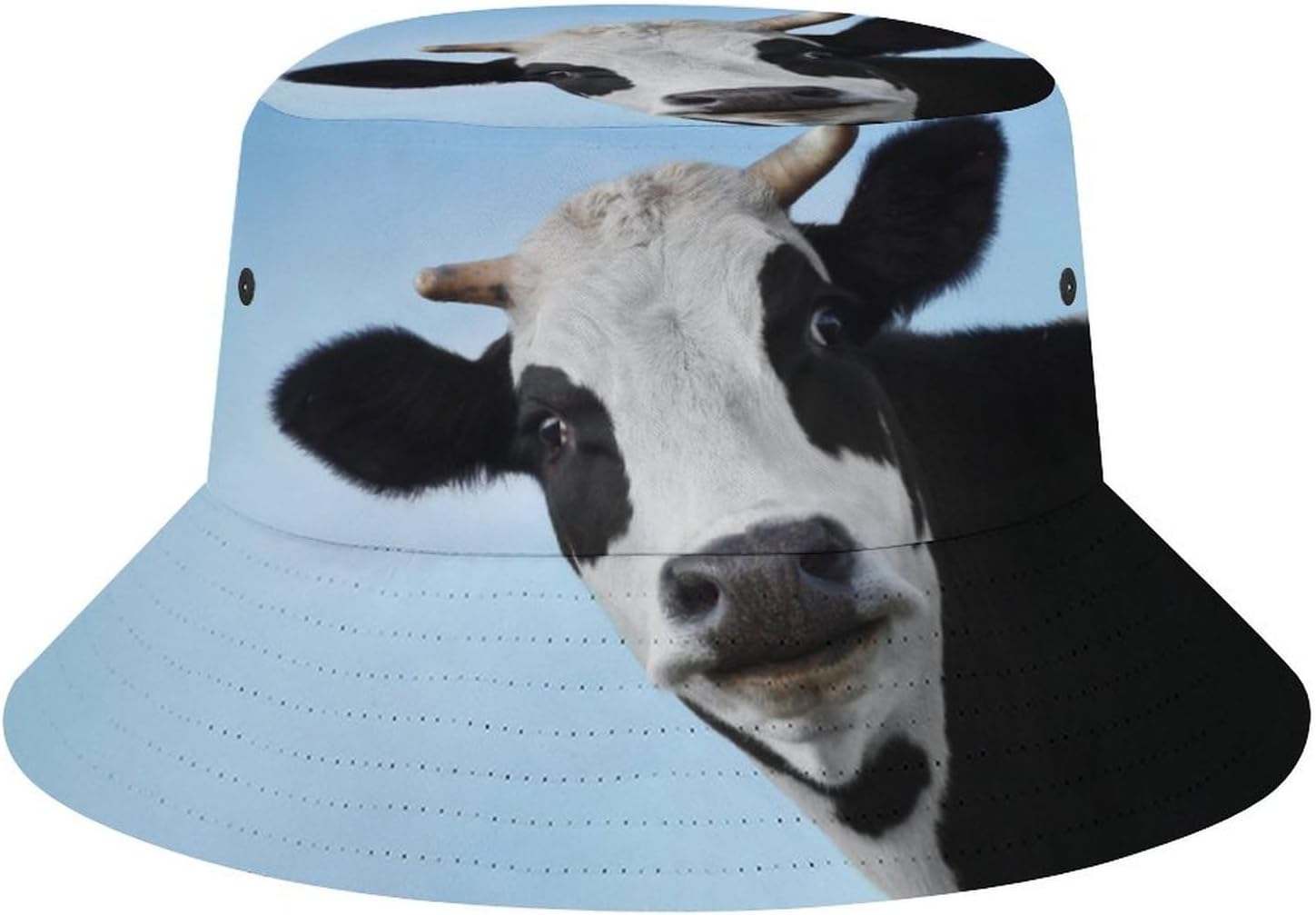 Funny Cow Sticking Out Tongue Bucket Hat for Men Women Packable Fisherman Hat Sun Cap Outdoor Travel Beach Caps