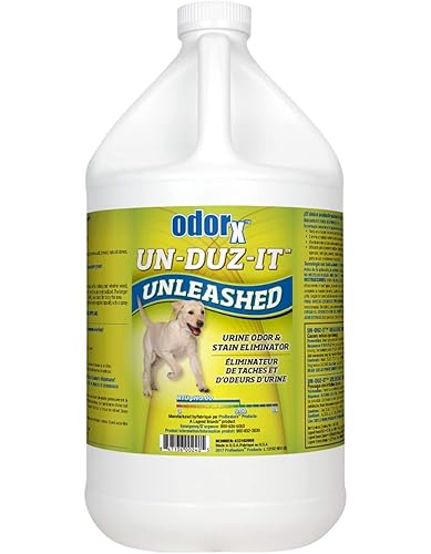 Un-Duz-It Unleashed - Eliminador de manchas y olores para mascotas, elimina orina, heces y manchas de vómito, 1 galón