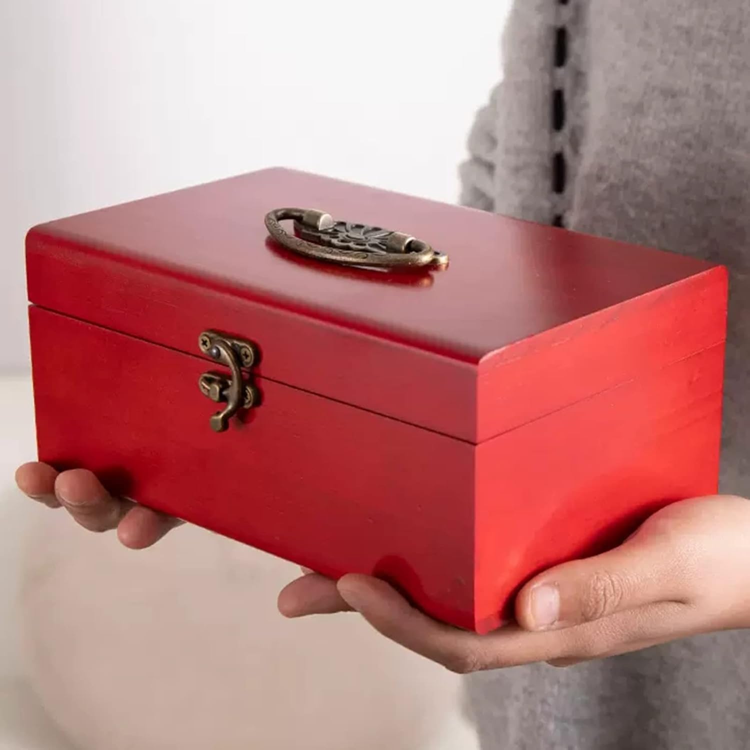 Amazon.com: Sewing Basket, Wooden Sewing Basket Expandable Sewing Box ...