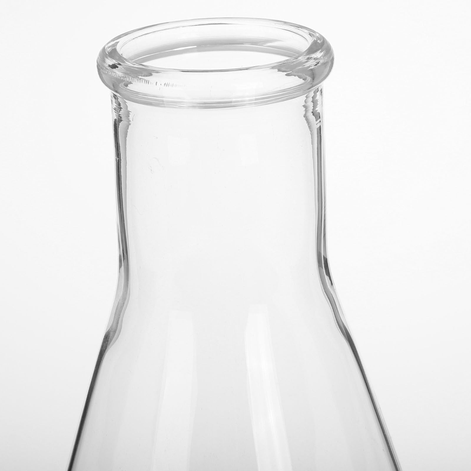 Conjunto de Alta Resistencia Térmica de Vidrio de Borosilicato de 5 Matraces Erlenmeyer Base Triangular y Capacidad de 50ml a 1l para Experimentos Científicos