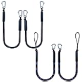 4-Pack Bungee Dock Line with Stainless Steel Clip Accessories for Boats PWC, Built in Snubber, Kayak, Watercraft,SeaDoo,Jet Ski, Pontoon, Canoe, Power Boat