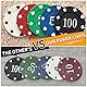 Wisplye Poker Chips Casino Spielchips, 100 Stück Plastik Wertmarken Kartenspiel Roulette Spiel Bingo Chips für Counting Marker Casino Poker Mathematik Lernen Kinderspiele