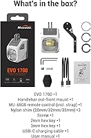 Vista 9 de Magicshine EVO 1700 Underneath Mounted Bike Lights for Night Riding,USB-C Rechargeable Bike Headlight, IPX 6 Waterproof Bike Front Light for Road