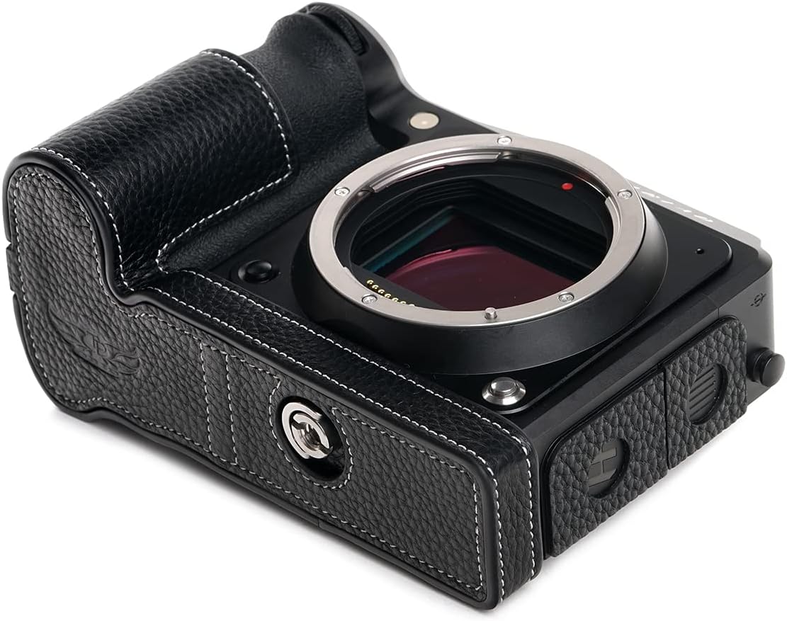 Handmade Genuine Real Leather Half Camera Case Bag Cover for Hasselblad X2D 100C Black Color