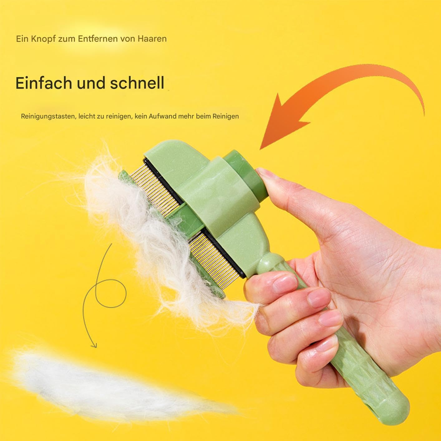 Katzenpflegebürste Entfilzungskamm, Ergonomischer Griff, Click-Slicker | Haustierbürste Fellpflege, Unterfell-Entwirrung, Reinigung, für Kätzchen, Hunde, Haustiere, Baden