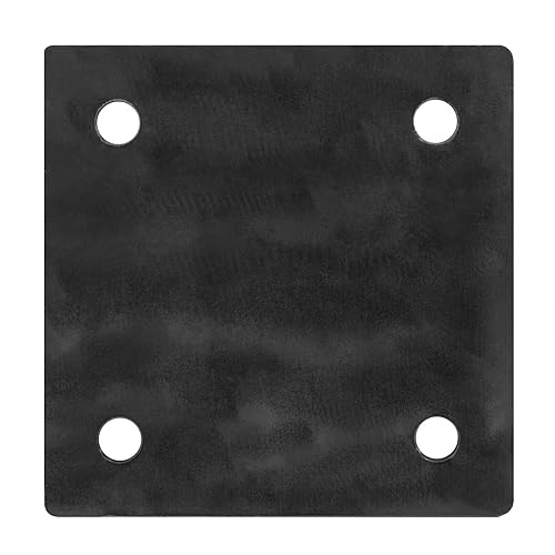 eoere 2 placas base de chapa de acero laminadas en caliente de 6 pulgadas, placa de respaldo plana recta, base de acero cuadrada plana, placa de