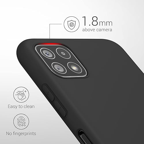 Miniatura 3 de kwmobile Funda compatible con Samsung Galaxy A22 5G - Funda protectora de silicona TPU suave y delgada - Negro mate