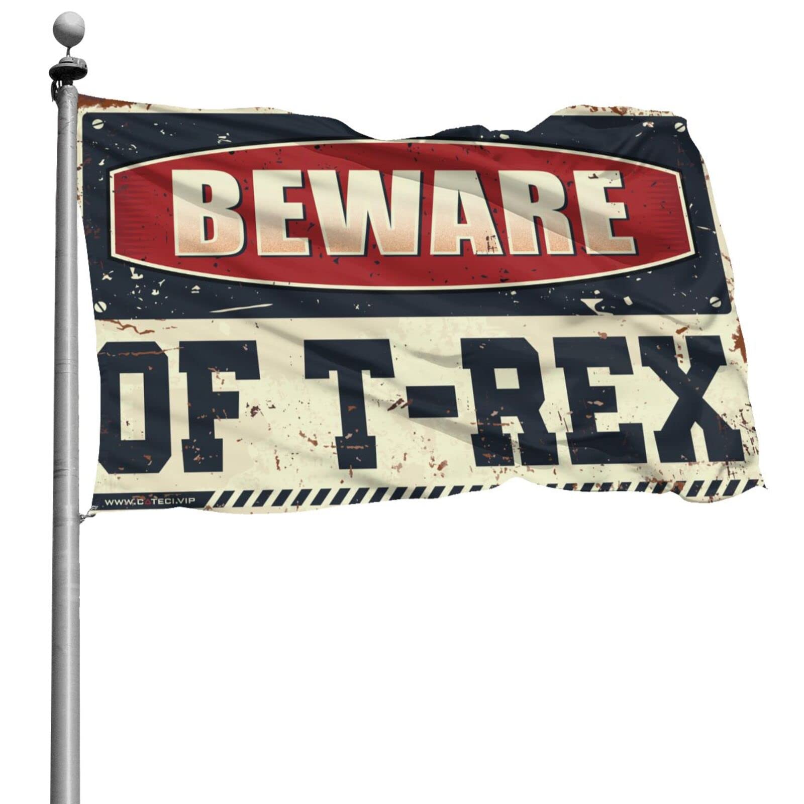 Drapeau de jardin T-Rex COTECI grand format 152x244 cm pour decoration extérieure