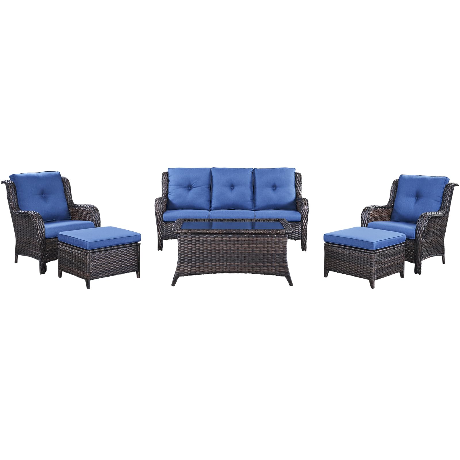 Rilyson Outdoor Patio Wicker Furniture Set
