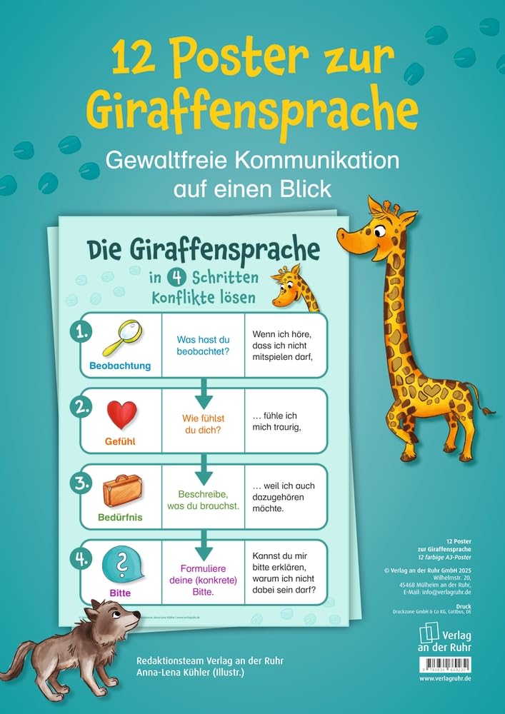 Giraffensprache Poster-Set – Gewaltfreie Kommunikation auf einen Blick