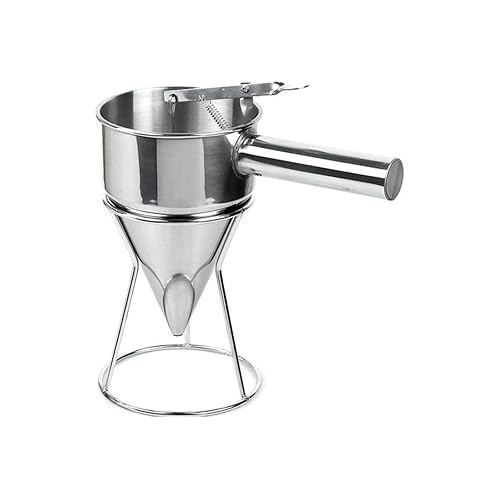 Miniatura 1 de Embudo de pistón de acero inoxidable bolas de pulpo herramientas con estante dispensador de masa para decoración de pasteles dispensador de embudo