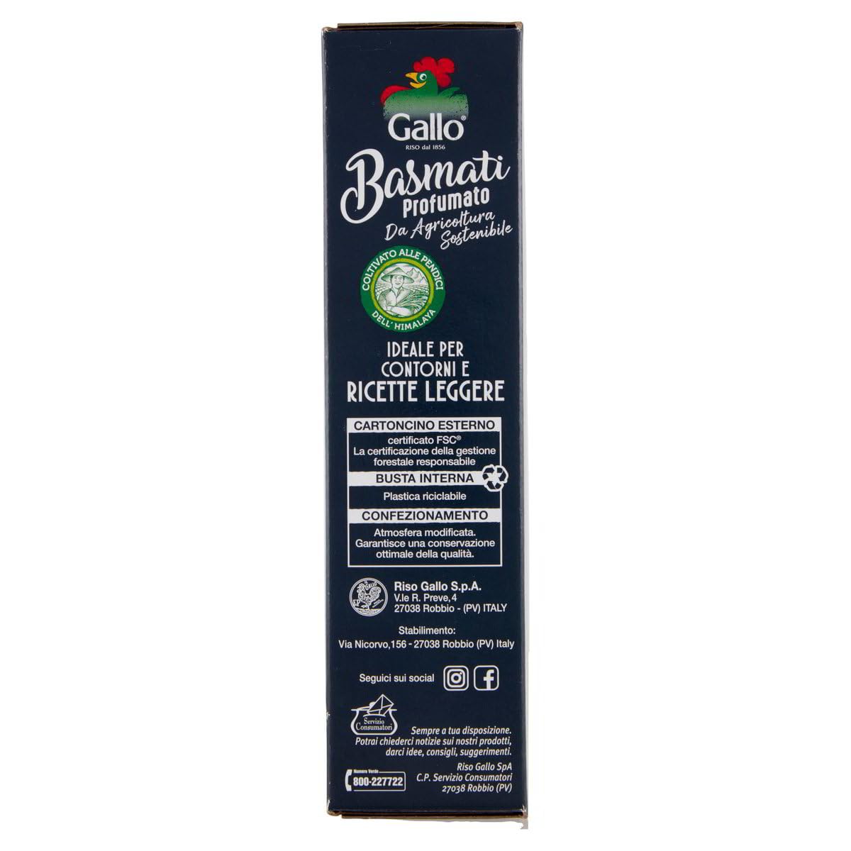 Italian Gourmet Basmati Profumato riso aus nachhaltigem Anbau, 9 x 500g