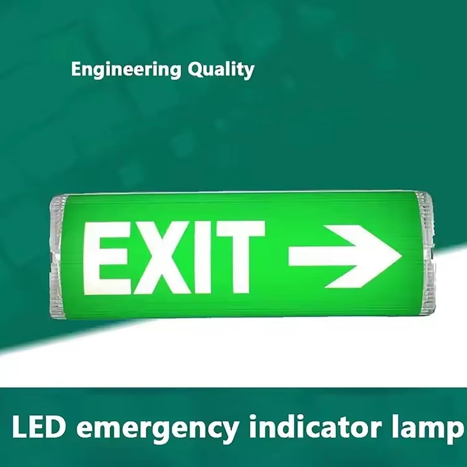 Emergency Exit Indicator, Safety Evacuation Exit Sign with High Bright LED Light Source and Battery Backup, Safety Appearance and Durable Material