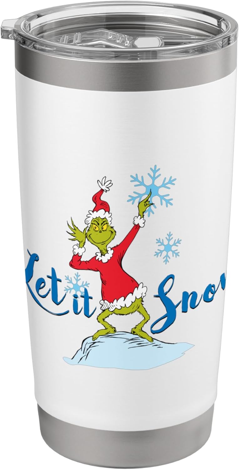 Dr. Seuss Grinch Let It Snow Stainless Steel Insulated Tumbler
