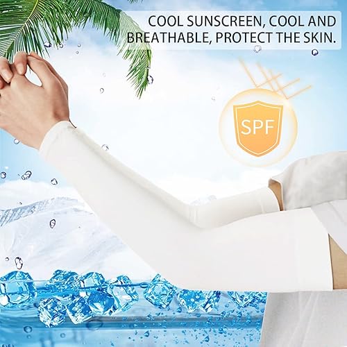 Miniatura 5 de 10 pares de mangas de protección solar UV para hombres y mujeres, manga larga UPF 50+, mangas de compresión de enfriamiento para deportes, ciclismo,