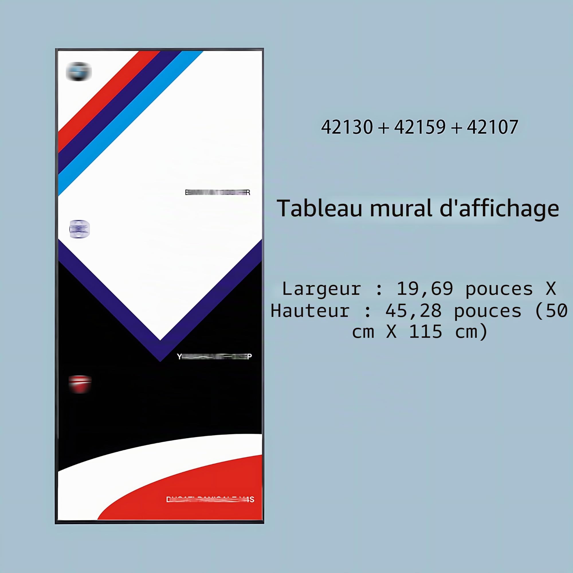 Cadre d’Exposition Mural en Acrylique pour Lego 42130 42159 42107 Technic Moto pour BMW, pour Yamaha, pour Ducati – Tableau Suspendu pour Collectionneurs & Décoration Cadeau