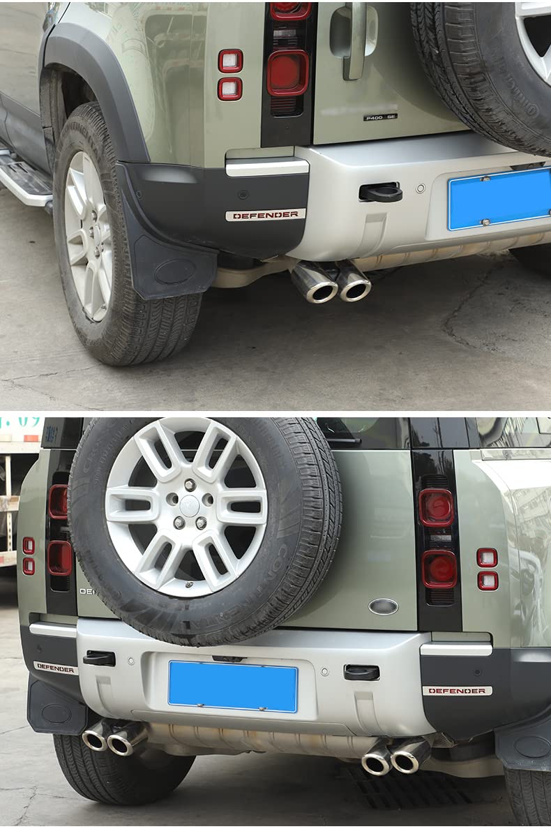 SHIFENG Kompatibel mit Defender 90 110 2020 2021 2022 Edelstahl Auto Nebelscheinwerfer Schutz Abdeckung Verkleidung Zubehör