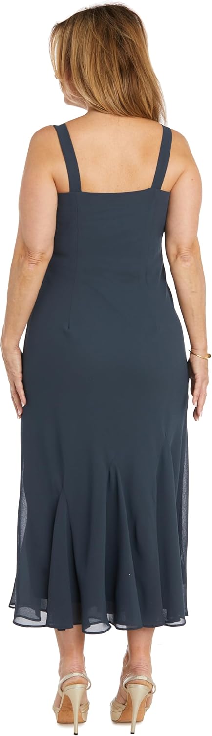 Beaded Slip Chiffon Jacket Dress - Image 4