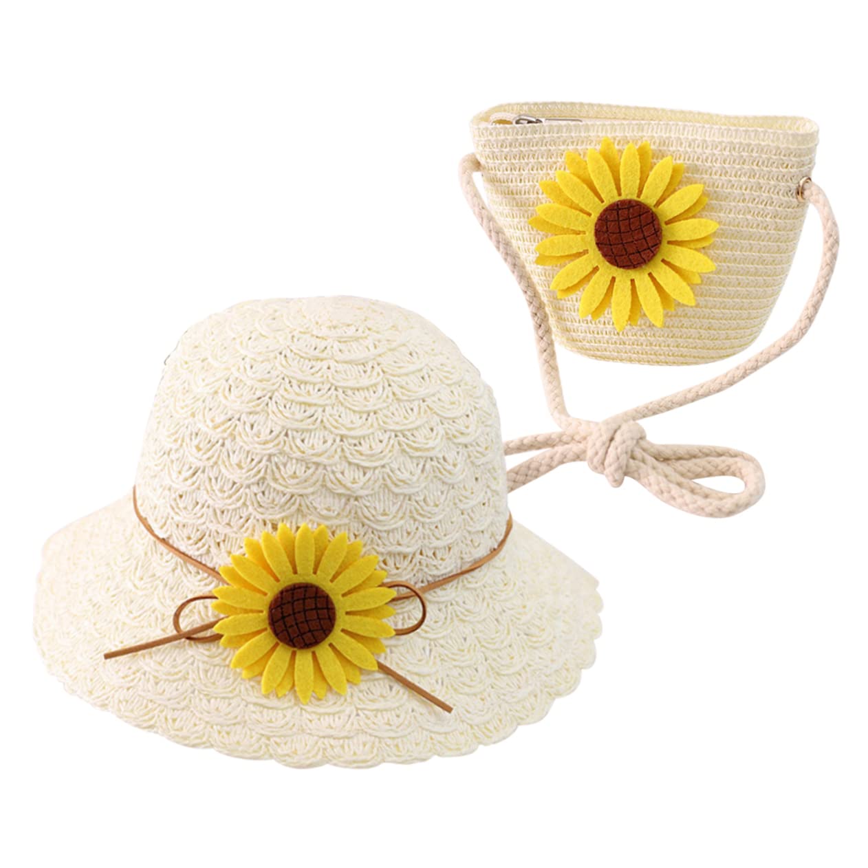 Sombrero de Sol Infantil con Protección UV y Bolso de Playa Sombrero de para Diseño y Transpirable para Verano y Actividades al Aire