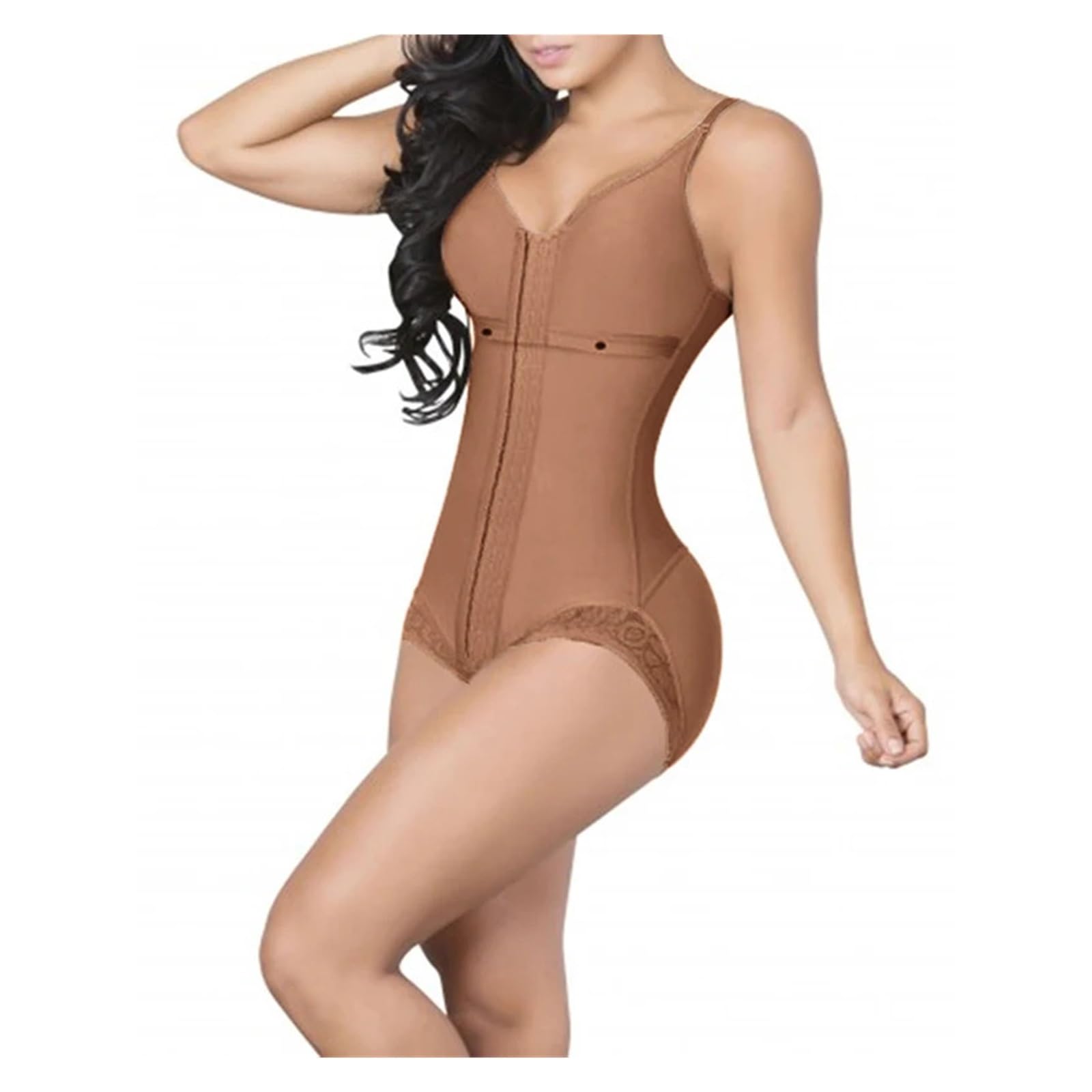 Femmes Taille Formateur Body Ventre contrôle Shapewear Mince Corps Complet Shaper Compression Minceur Corset(Coffee,XX-Large)