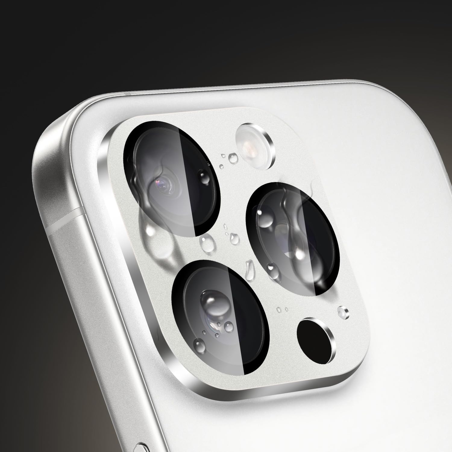 SAHARA - Ultra-Strong Camera Lens Protector for iPhone 16 Pro/16 Pro Max (2-Pack), White Titanium, (ZD00162)