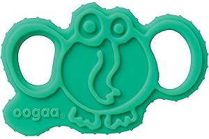 Oogaa Baby Silicone Elephant Teether in Tender Sea Green