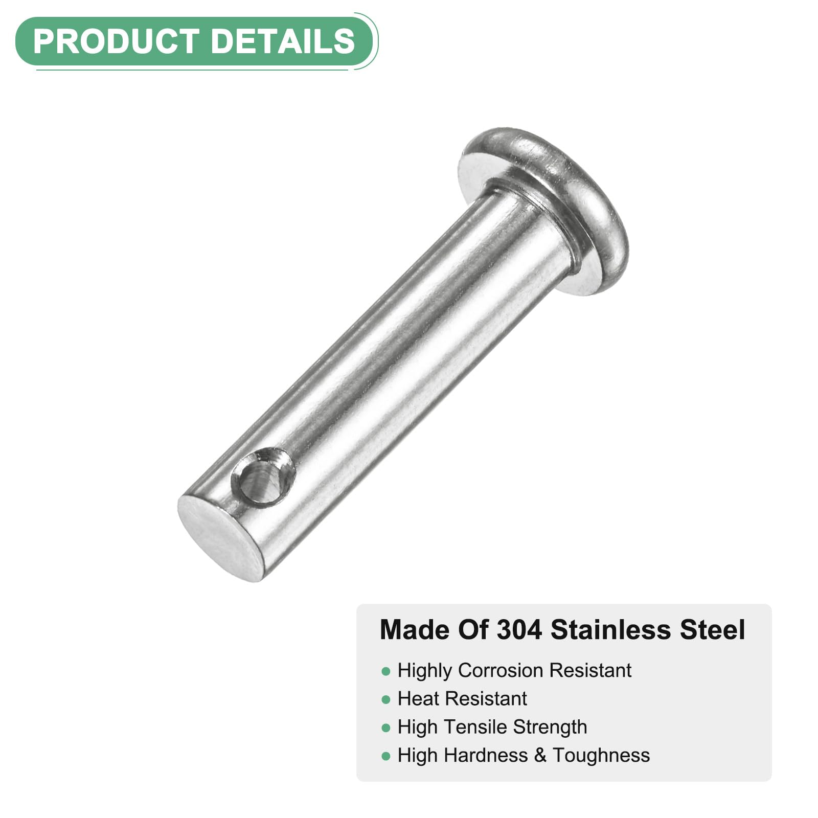 M METERXITY 10-Pack Single Hole Clevis Pins - Image 2