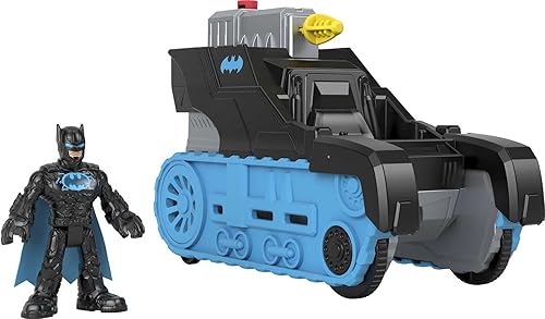 Fisher-Price Imaginext DC Super Friends Batman Toy Bat-Tech - Vehículo tanque con luces para preescolar para niños a partir de 3 años