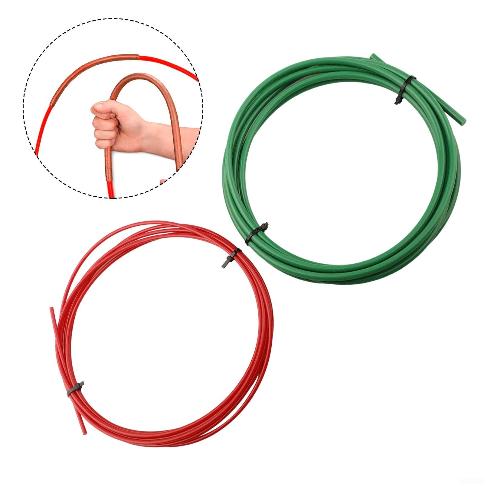 Bande de Cintrage Intégrée en Cuivre, Kit de Cintrage de Tuyau en Cuivre pour Climatisation en Plastique PE, 6 mm en Rouge & 10 mm en Vert, Modèle CT-205, 4M