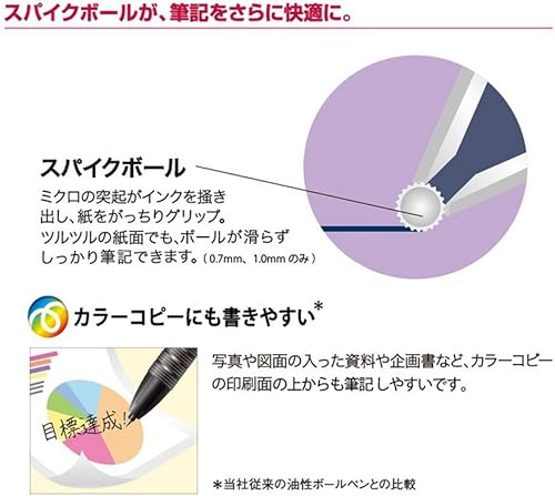 Miniatura 6 de Mitsubishi Pencil SN200PT07.33 Bolígrafo presurizado, tanque de potencia, 0.7, azul, 10 unidades