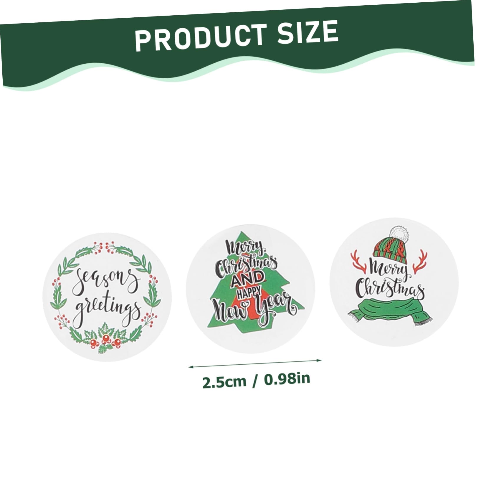 STOBOK 5rotoli Adesivi Natalizi Merry Christmas Stickers Per Regali Decorazioni Biglietti Di Ringraziamento e Matrimoni Da Design e Autoadesivo