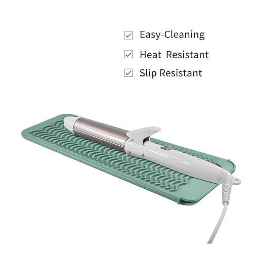 Miniatura 3 de Bolsa de viaje de silicona resistente al calor para alisadora de cabello, plancha para prensar, rizador de pelo, varita rizadora de cabello, plancha