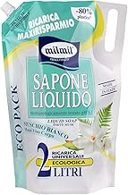 Milmil Sapone Liquido, Fragranza Muschio Bianco, Ricarica Universale Maxirisparmio, Dermatologicamente Testato - 2000 ML