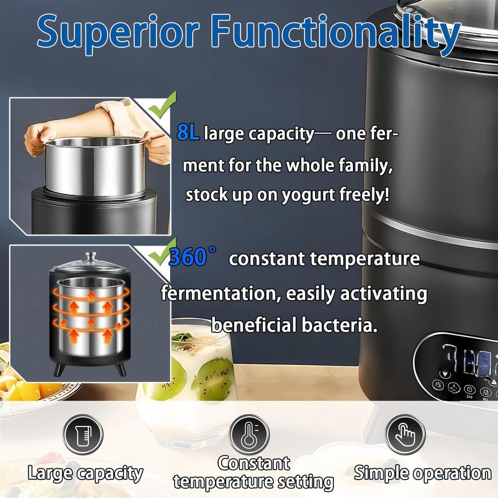 Máquina de fermentación comercial con control de tiempo y temperatura para hacer yogur, ajo, natto y vinagre