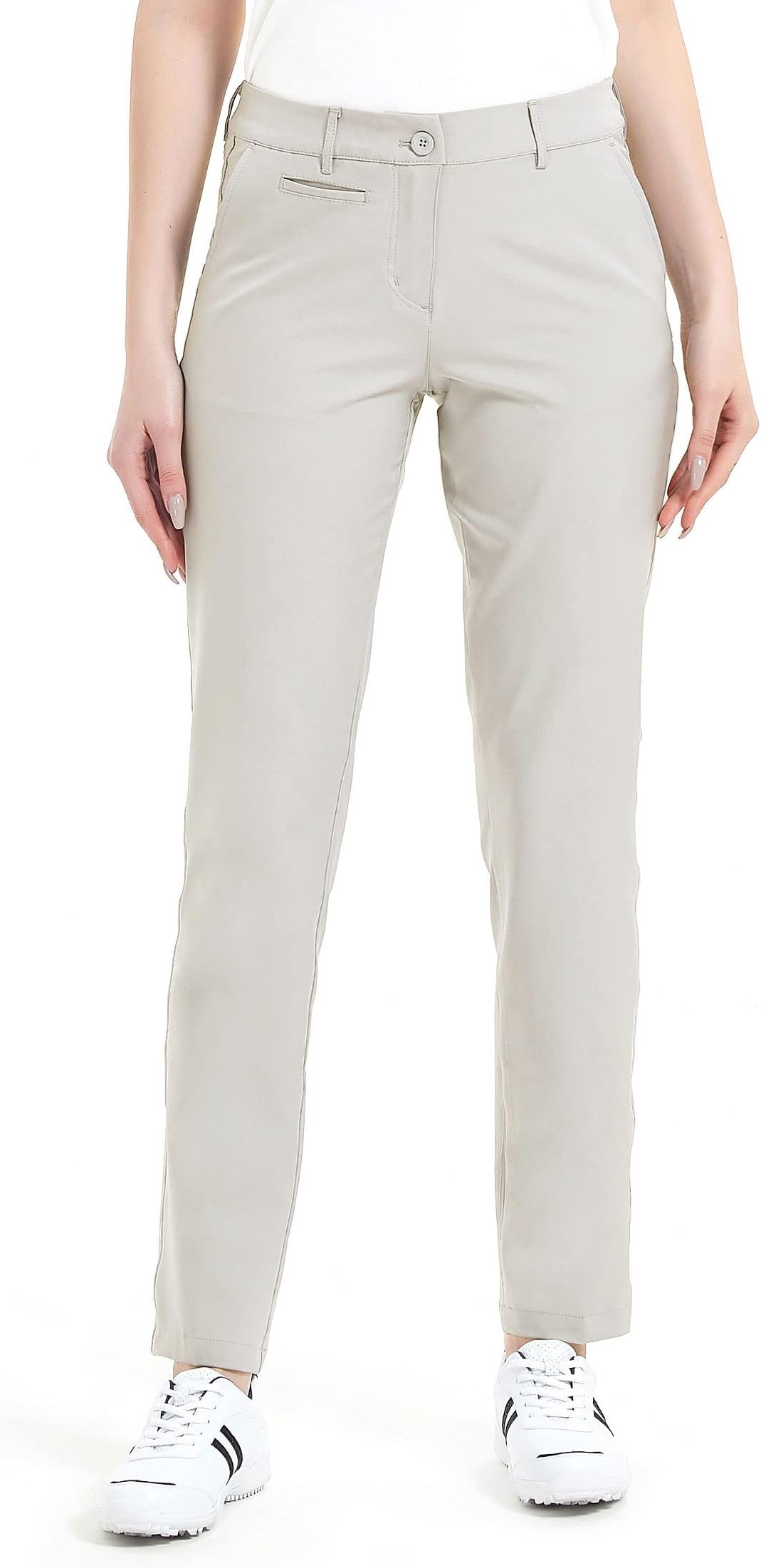 Womens Pants Golf Stretch Lightweight Breathable Quick Dry Work Ladies Golf Pants with Pockets